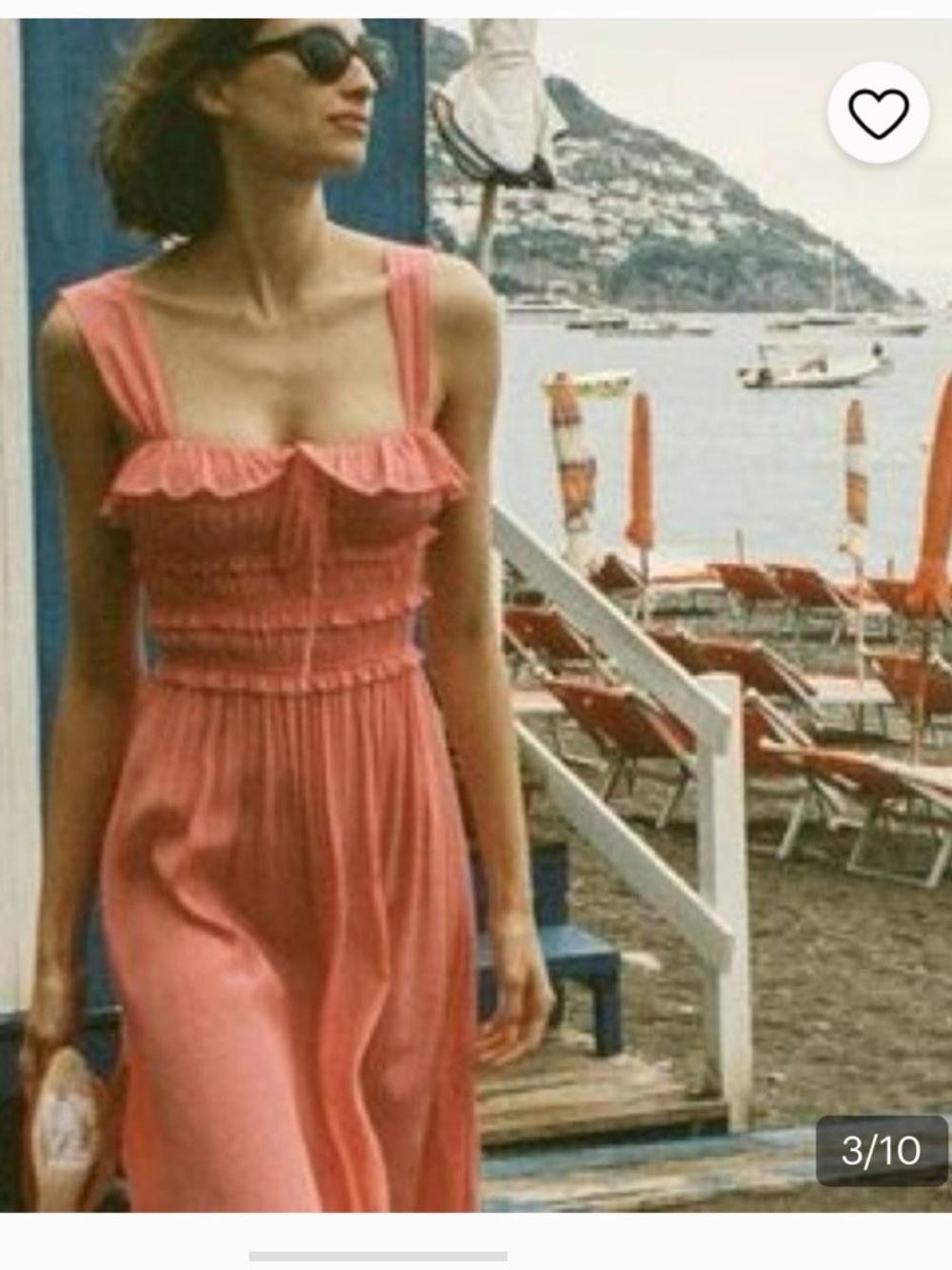DÔEN Carolynn Dress Coral Rose NWT Medium Romantic Ruffle Midi Dress - Picture 2 of 16